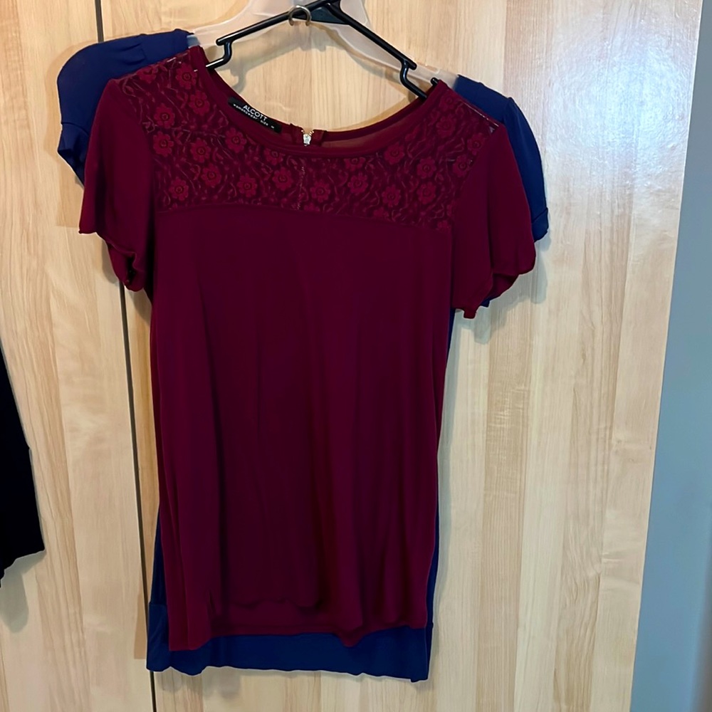 Burgundy lace top